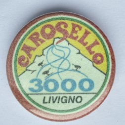 Значок. Горнолыжный курорт Ливиньо Италия гора Кароселло /Carosello Livigno