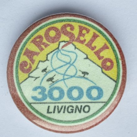 Значок. Горнолыжный курорт Ливиньо Италия гора Кароселло /Carosello Livigno
