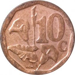 ЮАР 10 центов 2022 год