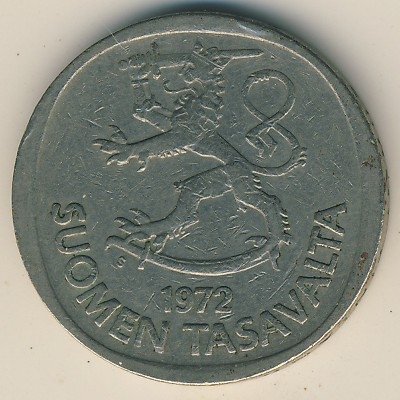 Финляндия 1 марка 1972 год