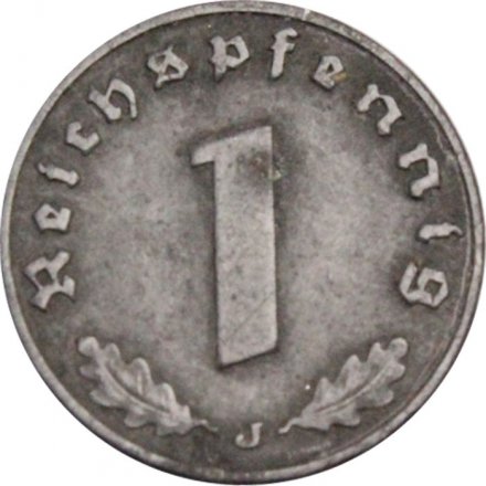 Третий Рейх 1 рейхспфенниг 1941 год (J)