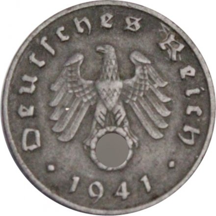 Третий Рейх 1 рейхспфенниг 1941 год (J)