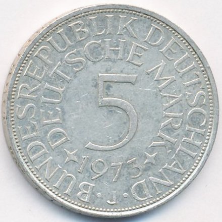 ФРГ 5 марок 1973 год (J)