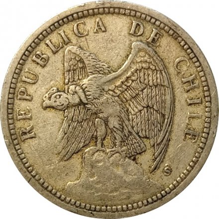 Чили 1 песо 1933 год