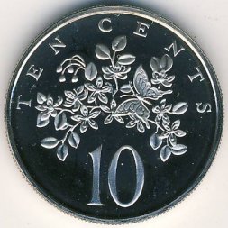 Ямайка 10 центов 1976 год