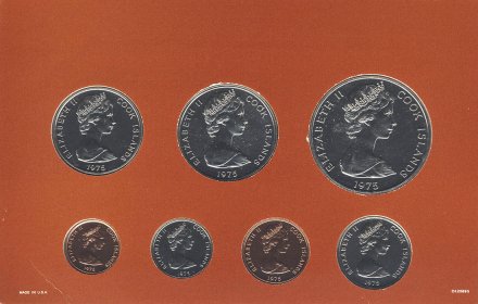 Набор из 7 монет Острова Кука 1975 год
