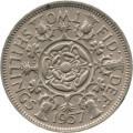 Великобритания 2 шиллинга (1 флорин) 1957 год