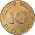 ФРГ 10 пфеннигов 1993 год (D)