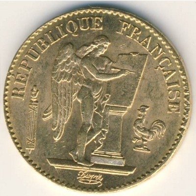 Франция 20 франков 1895 год