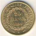 Франция 20 франков 1895 год