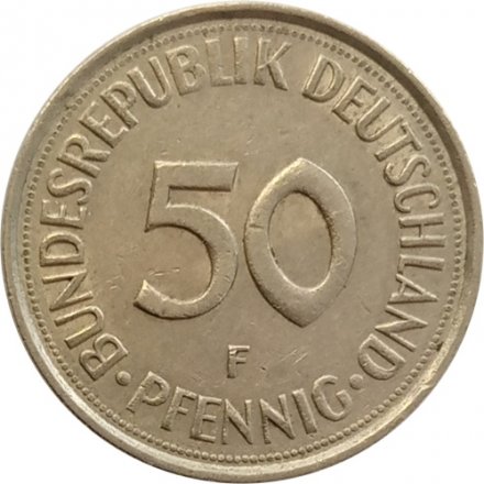 ФРГ 50 пфеннигов 1977 год (F)