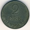 Дания 2 эре 1958 год - Король Фредерик IX