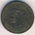Франция 5 сантимов 1890 год