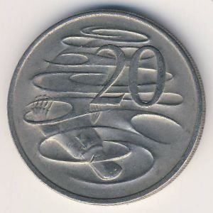 Австралия 20 центов 1970 год - Утконос