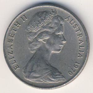 Австралия 20 центов 1970 год - Утконос
