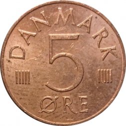 Дания 5 эре 1988 год - Королева Маргрете II