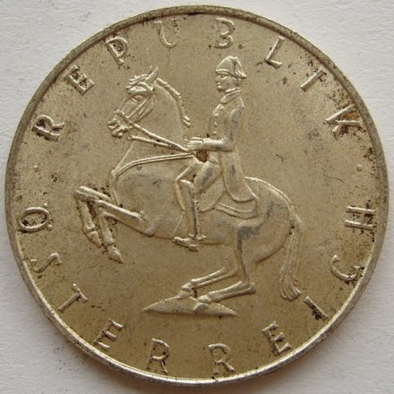 Австрия 5 шиллингов 1968 год (серебро)