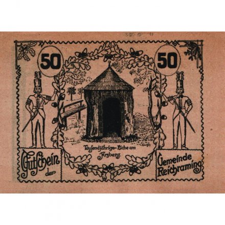 Австрия (нотгельд) 50 геллеров 1920 год - Райхраминг. Reichraming - XF