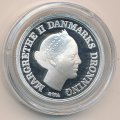 Дания 10 крон 1986 год - 18 лет со дня рождения Кронпринца Фредерика (серебро)