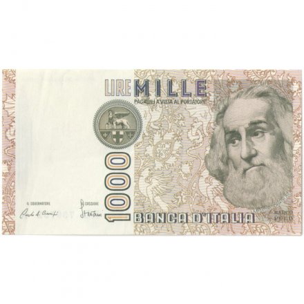 Италия 1000 лир 1982 год  - XF