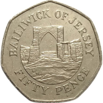 Джерси 50 пенсов 2005 год