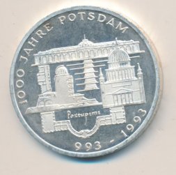 ФРГ 10 марок 1993 год - 1000 лет городу Потсдам
