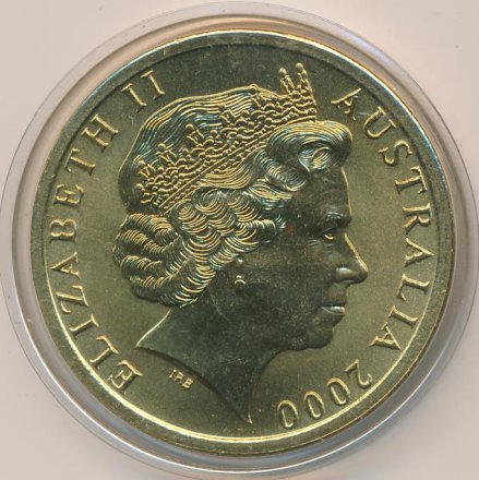 Австралия 5 долларов 2000 год - Олимпийские игры в Сиднее. Настольный теннис