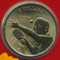 Австралия 5 долларов 2000 год - Олимпийские игры в Сиднее. Настольный теннис