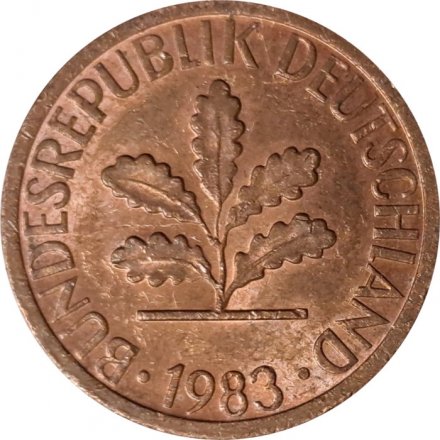 ФРГ 1 пфенниг 1983 год (G)