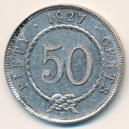 Монета Саравак 50 центов 1927 год