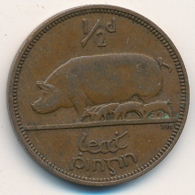 Ирландия 1/2 пенни 1935 год