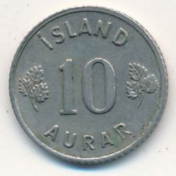 Исландия 10 эйре 1959 год