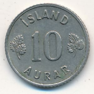 Исландия 10 эйре 1959 год