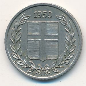 Исландия 10 эйре 1959 год