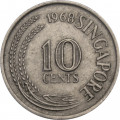 Сингапур 10 центов 1968 год