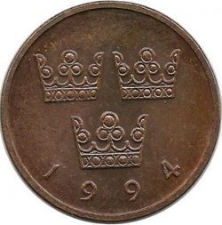 Швеция 50 эре 1994 год - Карл XVI Густав
