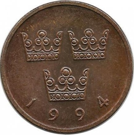 Швеция 50 эре 1994 год - Карл XVI Густав