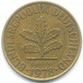 ФРГ 10 пфеннигов 1978 год - D