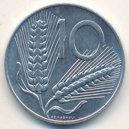 Италия 10 лир 1998 год
