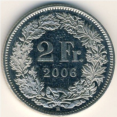 Швейцария 2 франка 2006 год