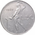 Италия 50 лир 1969 год - Вулкан