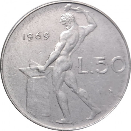 Италия 50 лир 1969 год - Вулкан
