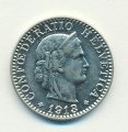 Швейцария 20 раппенов 1913 год
