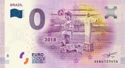 Сборная Бразилии - Сувенирная банкнота 0 евро 2018 год