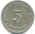 Германия 5 пфеннигов 1911 год (A)