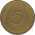 ФРГ 5 пфеннигов 1989 год (J)