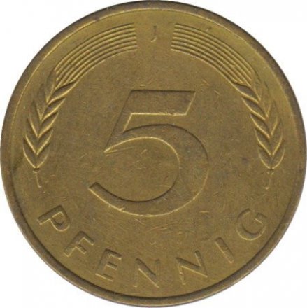 ФРГ 5 пфеннигов 1989 год (J)