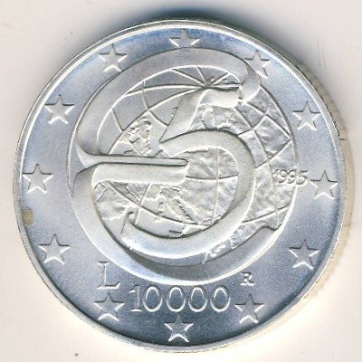 Италия 10000 лир 1995 год