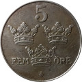 Швеция 5 эре 1946 год