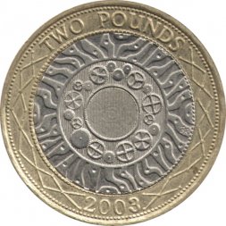 Великобритания 2 фунта 2003 год